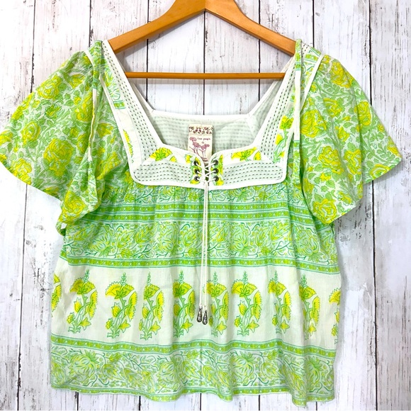 Free people floral neon square top - Picture 2 of 8